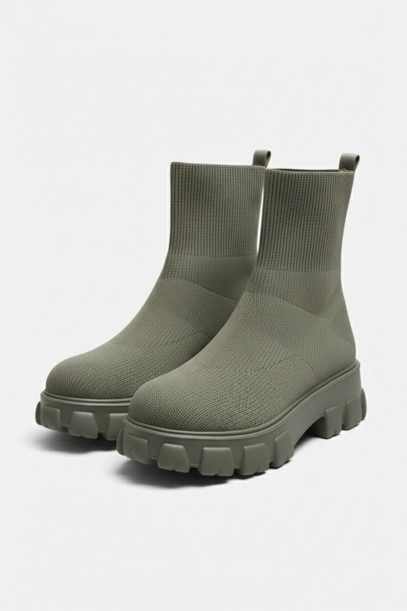 Chunky Sole Pull On Ankle Boots For Women | Virella