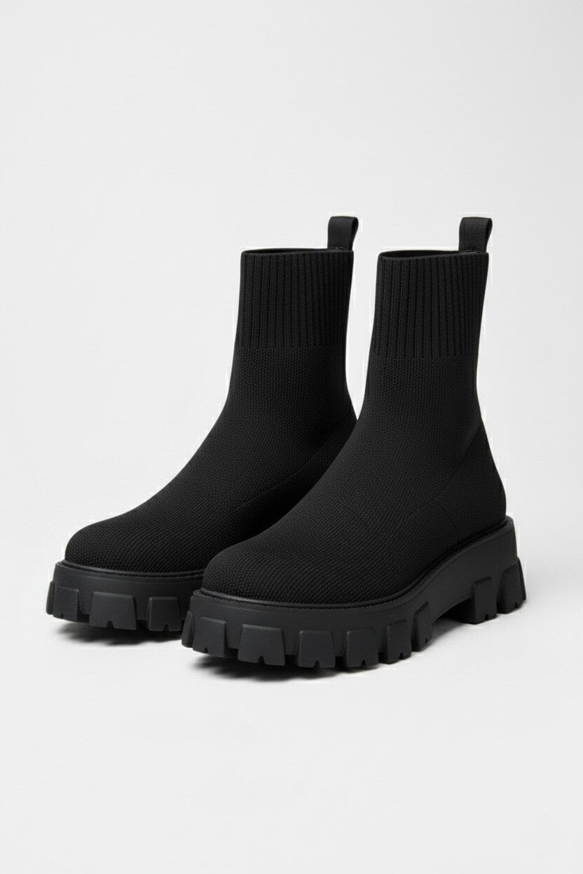 Chunky Sole Pull On Ankle Boots For Women | Virella