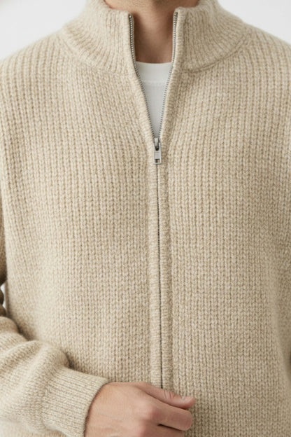 Full Zip Stand Collar Jacket For Men | Darvyn