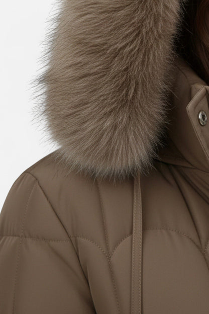 Long Hooded Puffer Coat For Women | Vaelisse