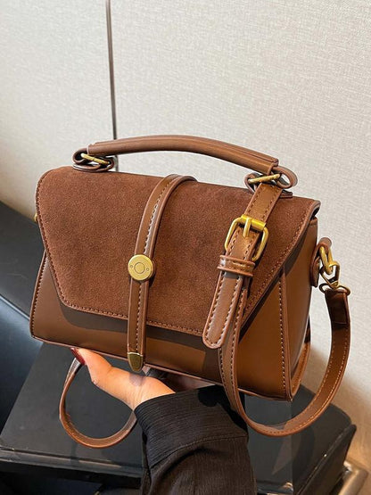 Trendy Contrast Stitching Small Square Shoulder Bag For Women | Liorenna