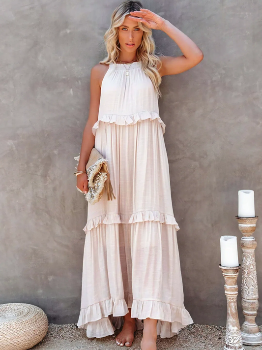 Tiered Ruffle Long Dress For Women | Lara