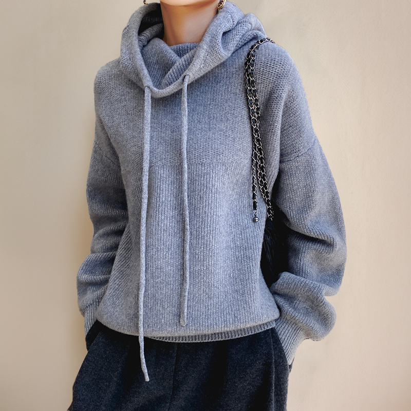 High Neck Drawstring Hoodie for Women | Solara