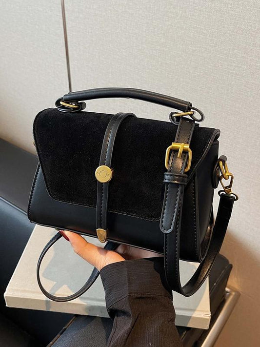Trendy Contrast Stitching Small Square Shoulder Bag For Women | Liorenna