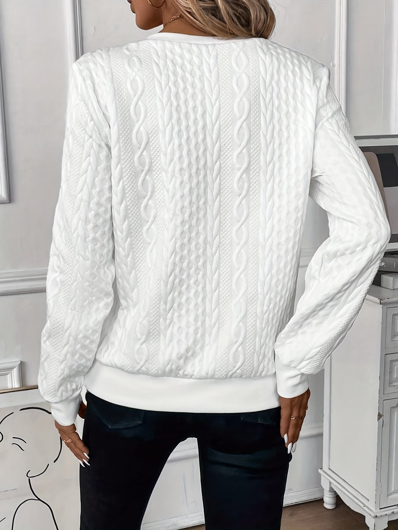 Half Zip Casual Sweater For Women | Lioraelle