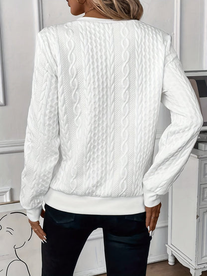 Half Zip Casual Sweater For Women | Lioraelle