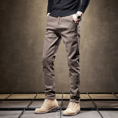 Slim Fit Stretch Trousers For Men | Adrian