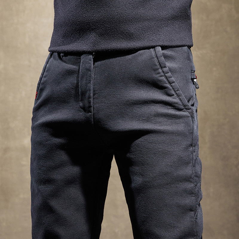 Slim Fit Stretch Trousers For Men | Adrian