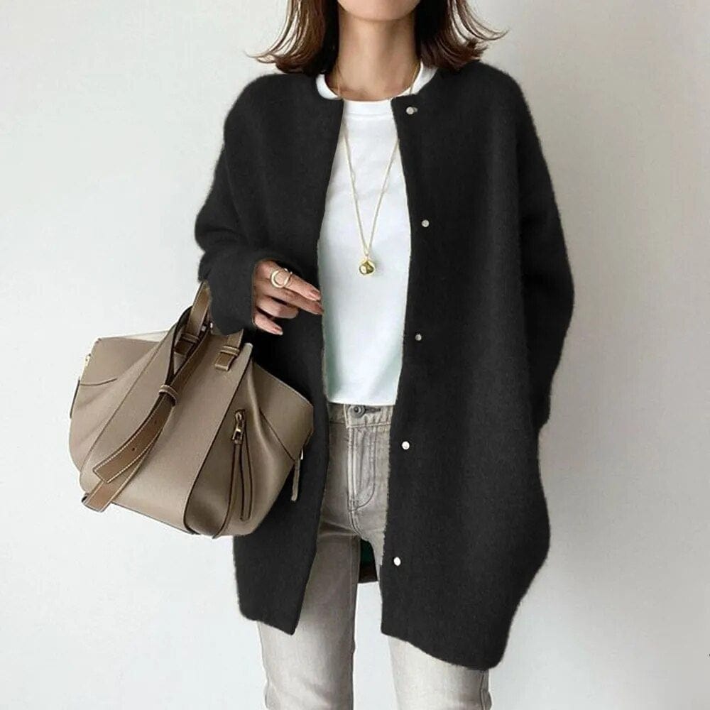 Elegant Button Front Jacket For Women | Mirela