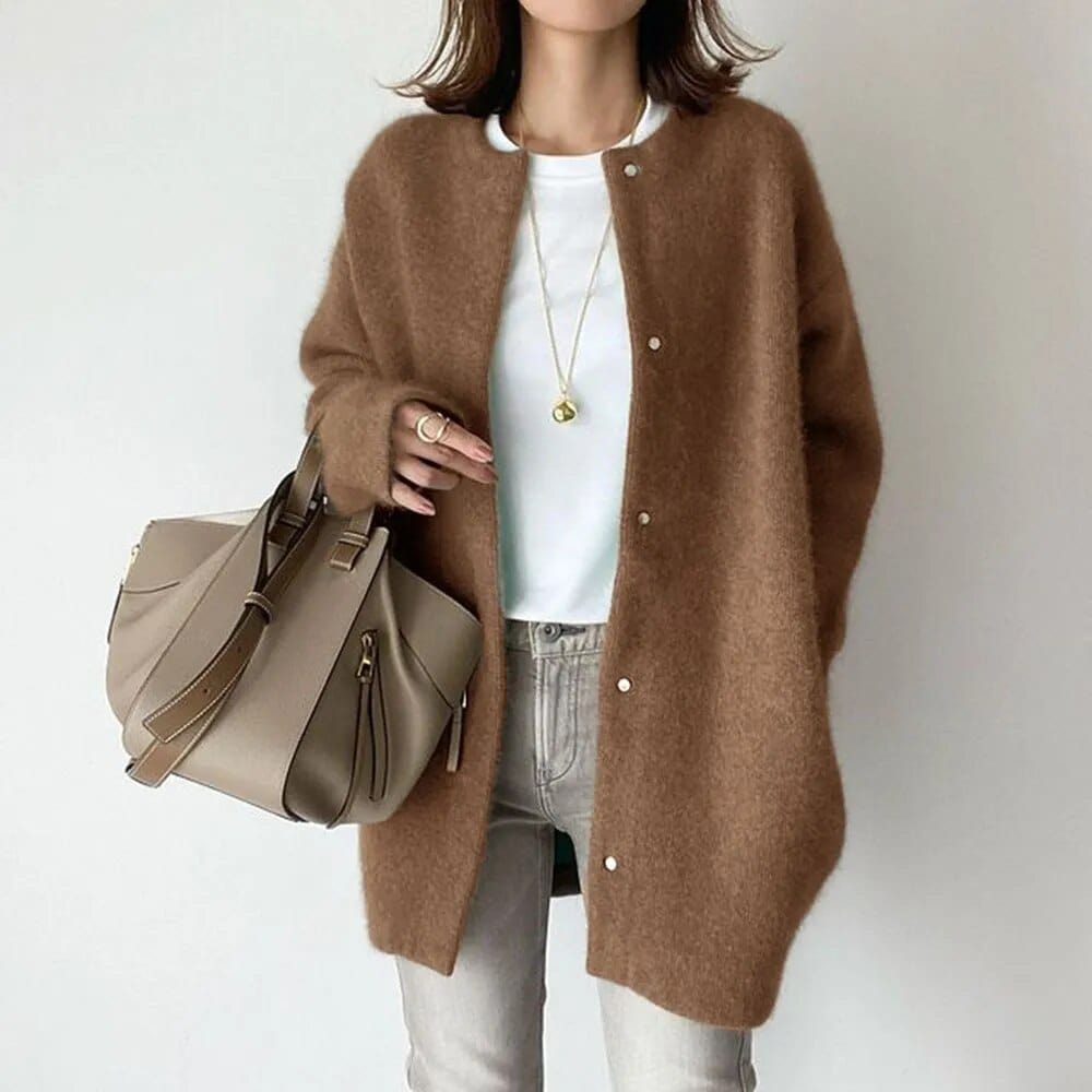 Elegant Button Front Jacket For Women | Mirela