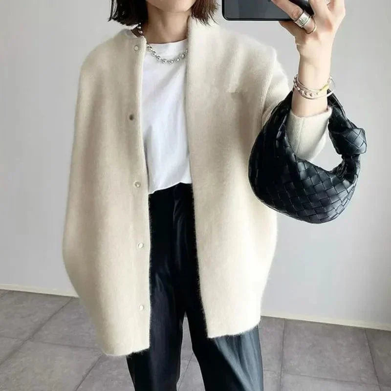 Elegant Button Front Jacket For Women | Mirela