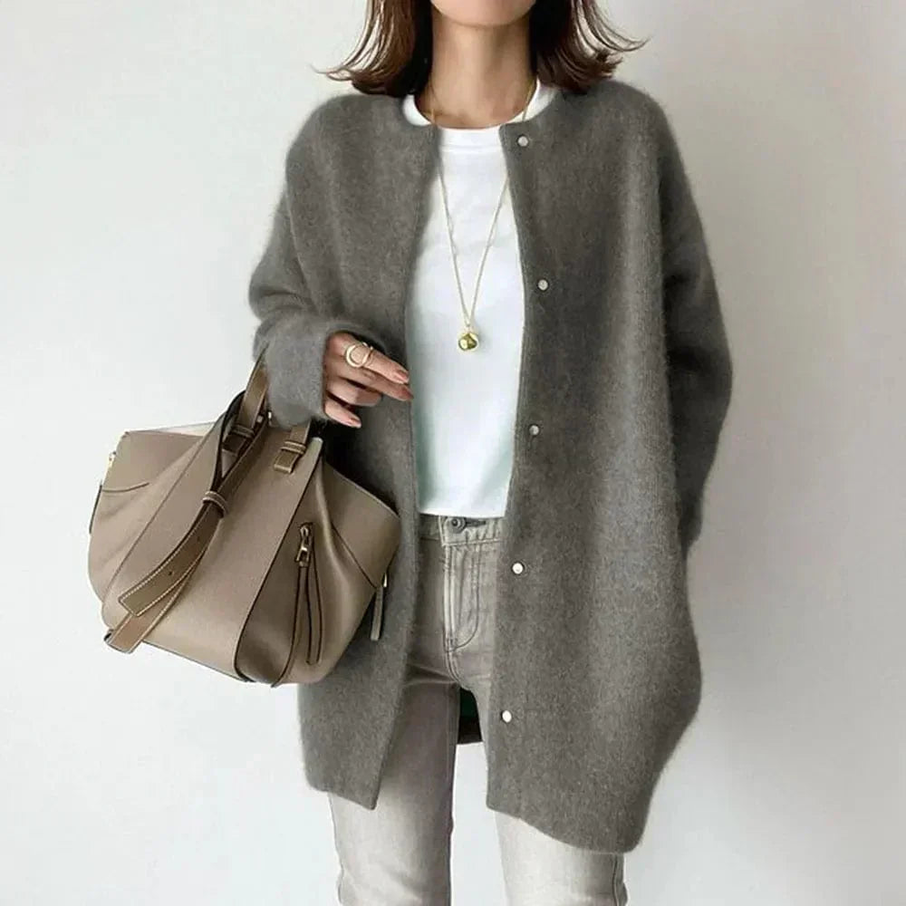 Elegant Button Front Jacket For Women | Mirela