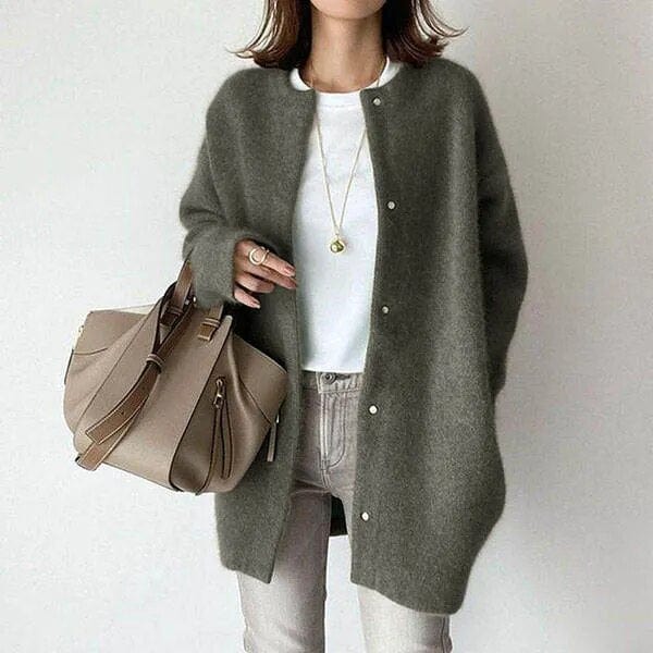 Elegant Button Front Jacket For Women | Mirela