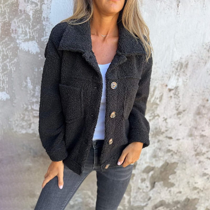 Button Front Textured Jacket for Women | Marielle