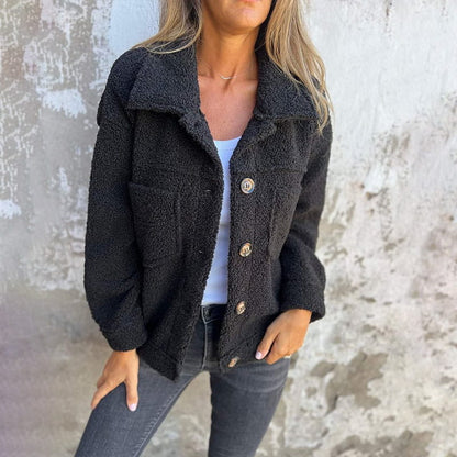 Short Button Jacket With Lapel Collar For Women | Hollie