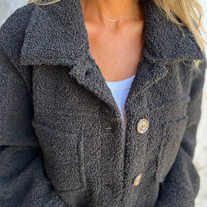 Button Front Textured Jacket for Women | Marielle