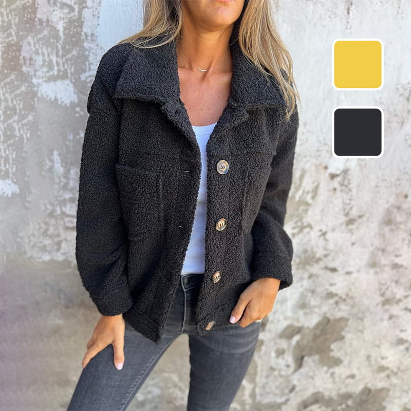 Button Front Textured Jacket for Women | Marielle