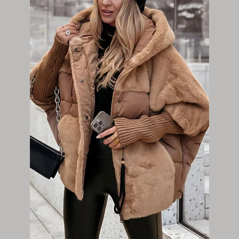 Oversized Hooded Puffer Jacket For Women | Elira