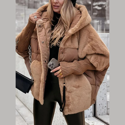 Oversized Hooded Puffer Jacket For Women | Elira