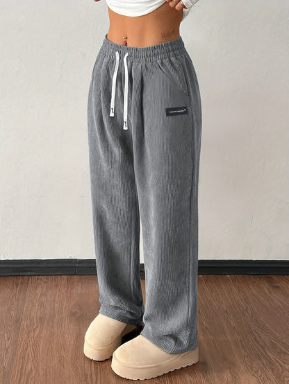 Wide Leg Drawstring Trousers for Women | Elodie