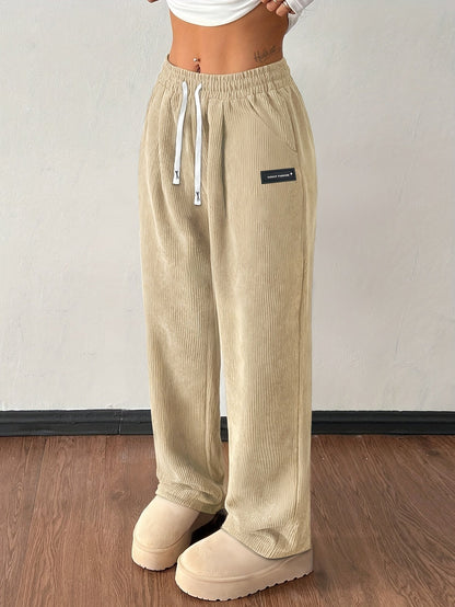 Wide Leg Drawstring Trousers for Women | Elodie