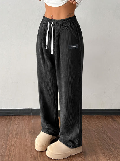 Wide Leg Drawstring Trousers for Women | Elodie