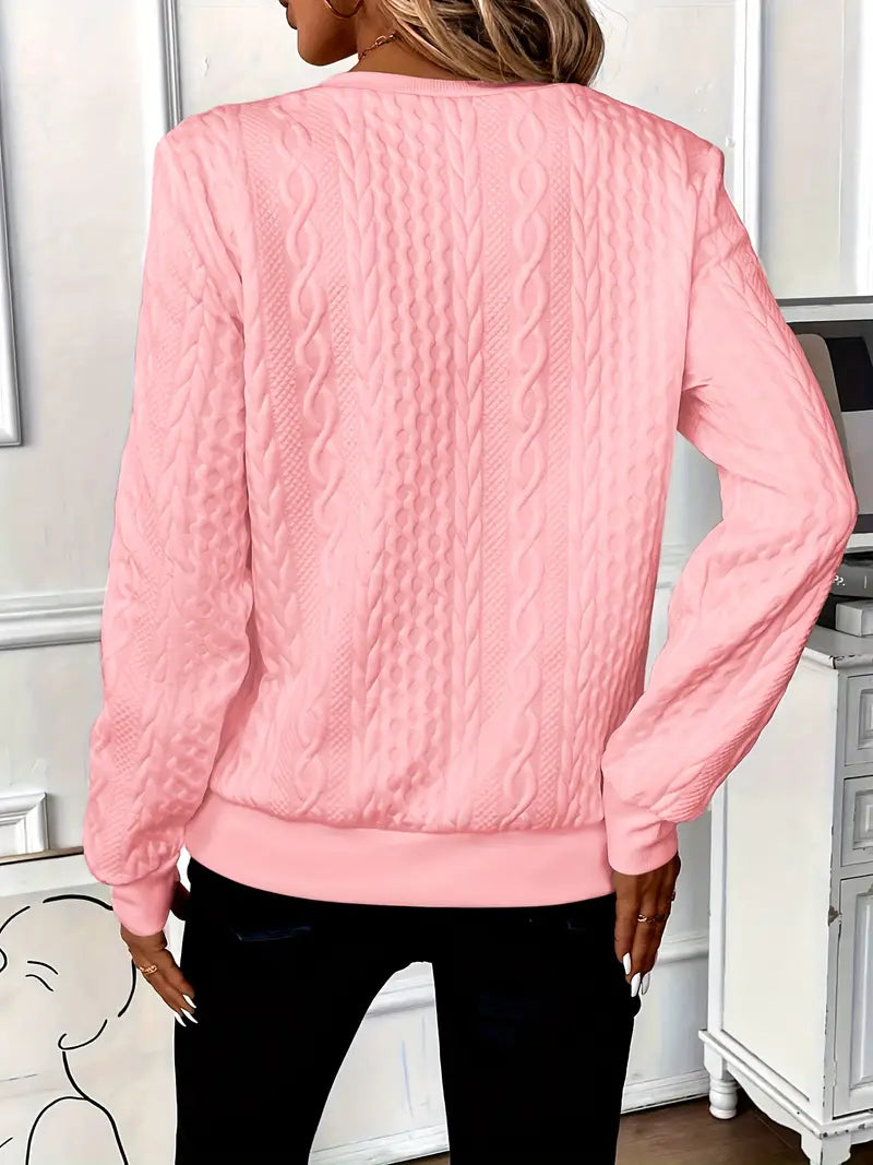 Half Zip Casual Sweater For Women | Lioraelle