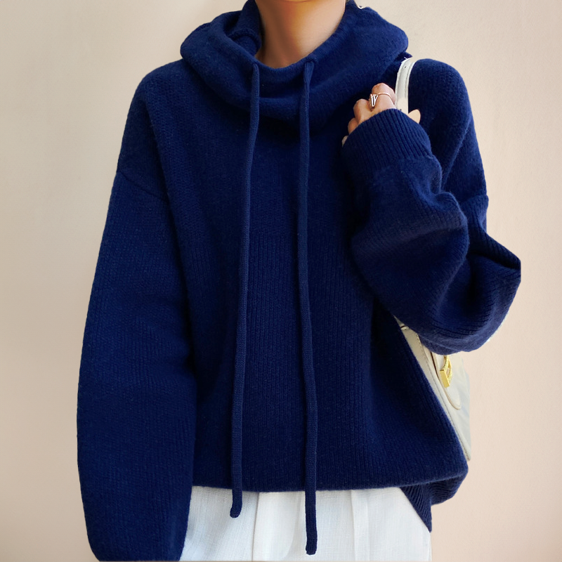 High Neck Drawstring Hoodie for Women | Solara